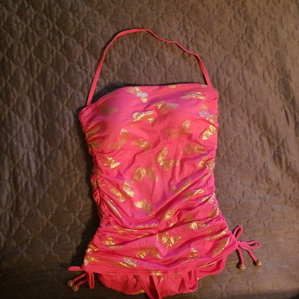 Juicy Couture retro pink one-piece